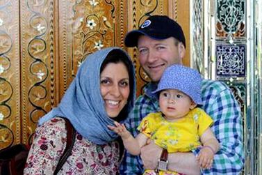Nazanin Zaghari-Ratcliffe with her husband Richard and their daughter Gabriella before she was detained in Iran in 2016. EPA