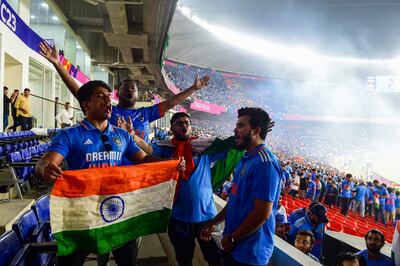 The Narendra Modi Stadium was packed with India fans and saw very few Pakistan supporters. AFP