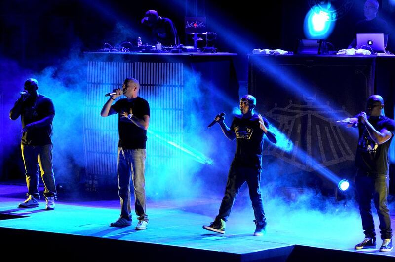 The French rap group IAM perform earlier this month in the Algerian capital Algiers. Farouk Batiche / AFP  