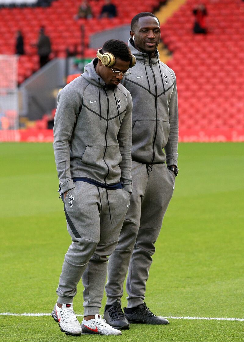 File photo dated 04-02-2018 of Tottenham Hotspur's Serge Aurier (left) and Hotspur's Moussa Sissoko. PA Photo. Issue date: Tuesday April 21, 2020. Serge Aurier has become the latest player from Tottenham to flout government guidelines after posting a video of him training with team-mate Moussa Sissoko. See PA story SOCCER Tottenham. Photo credit should read Peter Byrne/PA Wire.