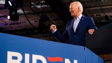 US President Joe Biden at a campaign event in Raleigh, North Carolina. Bloomberg