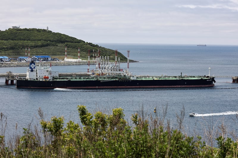 An oil tanker near the port city of Nakhodka, Russia. It has been claimed that G7-imposed sanctions on Russian oil exports are not working in the manner intended. Reuters
