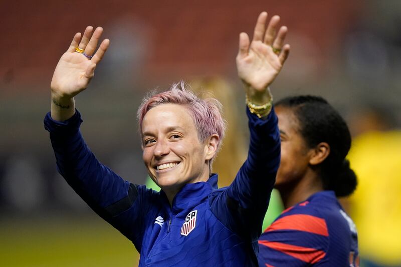 Megan Rapinoe will be honoured by Mr Biden for her fair pay advocacy. AP