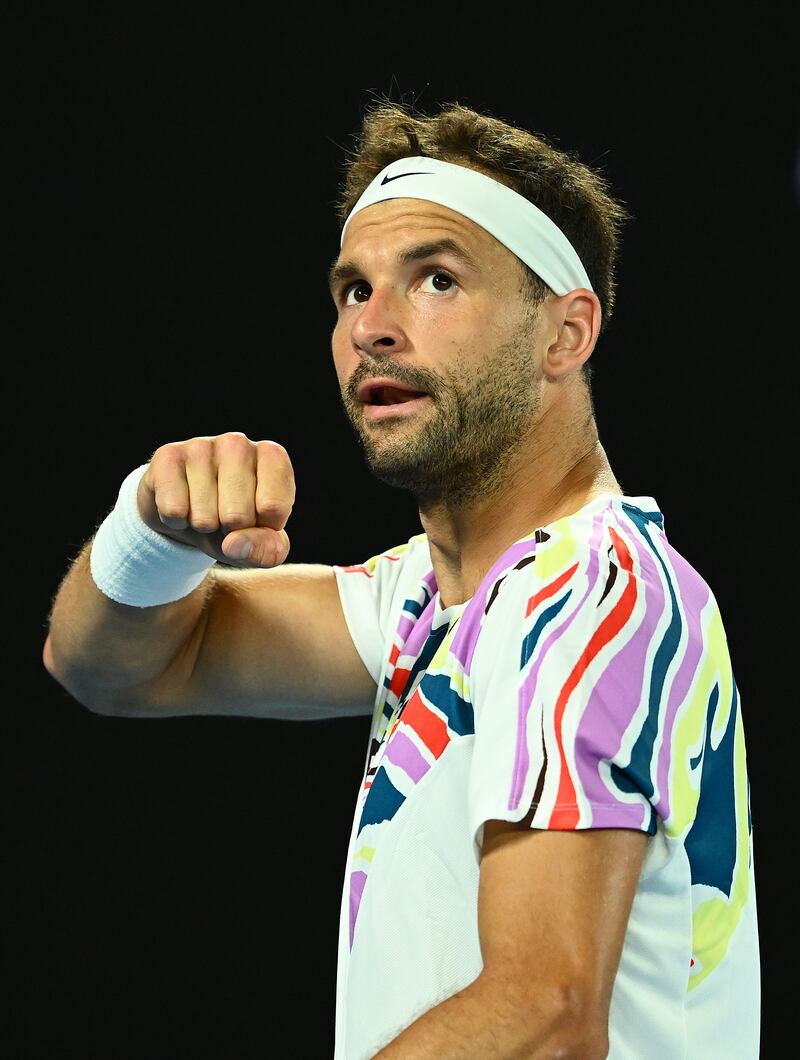 Grigor Dimitrov found it tough going against Novak Djokovic in Melbourne. Getty