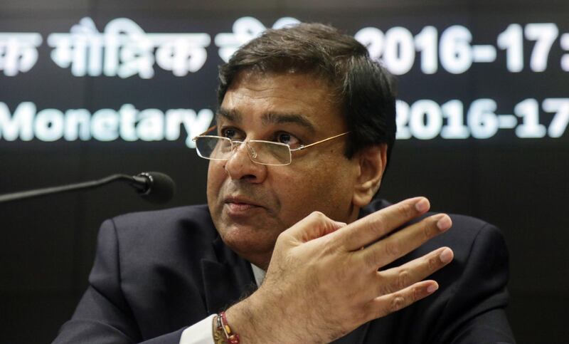 epa07221668 (FILE) - Newly appointed Reserve Bank of India Governor Urjit Patel, speaks during his first media at the RBI head office, in Mumbai, India, 04 October 2016, (reissued 10 December 2018). Reports on 10 December 2018 state that Urjit Patel has resigned from his post as Governor of Reserve Bank of India for personal reasons. This resignation comes as there are reports of a rift between the Reserve Bank of India (RBI) and the Government of Prime Minister Narendra Modi. *** Local Caption *** 53051350  EPA/DIVYAKANT SOLANKI *** Local Caption *** 53051350