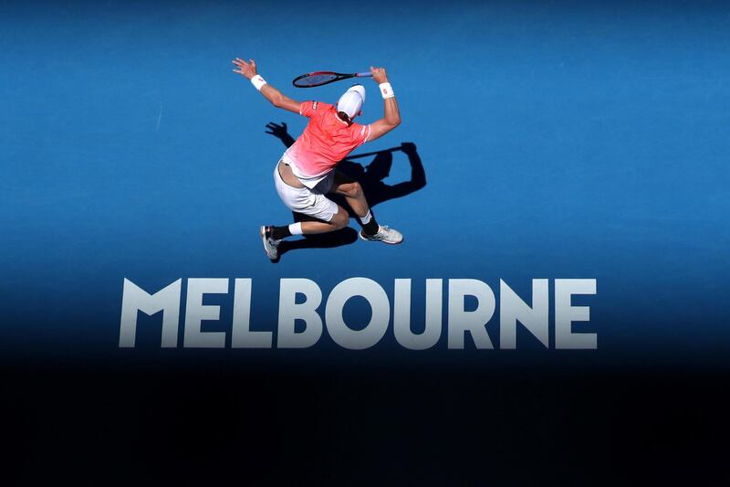 Tennis - Australian Open - First Round - Melbourne Arena, Melbourne, Australia. South Africa's Kevin Anderson in action during the match against France's Adrian Mannarino. Reuters