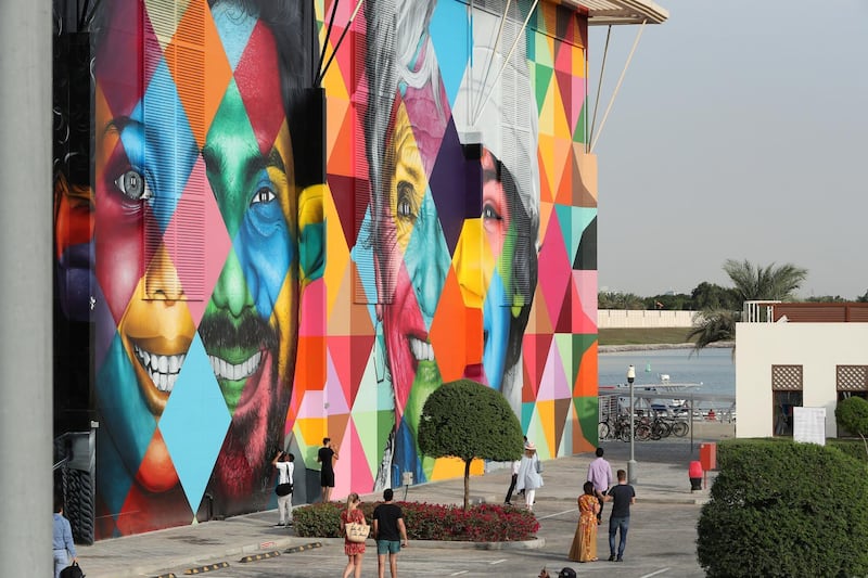 Kobra's mural can be found in Al Bateen. Courtesy Department of Municipalities and Transport