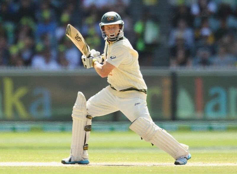 Chris Rogers of Australia bats during day four of the Fourth Ashes Test match against England at Melbourne Cricket Ground on Sunday. Scott Barbour / Getty Images