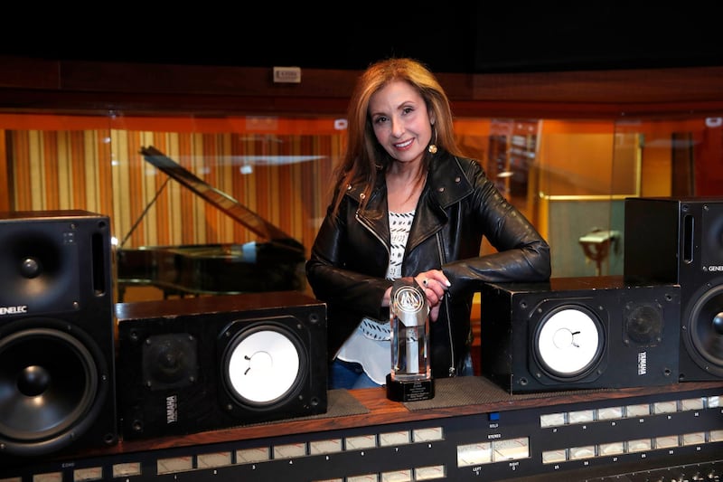 Lebanese producer Dawn Elder at the Sound Studio in Hollywood, California, USA 20 June 2018. 