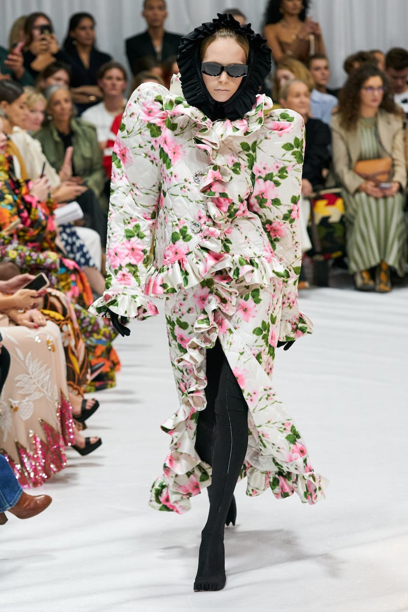 Quilted florals at Richard Quinn spring/summer 2022