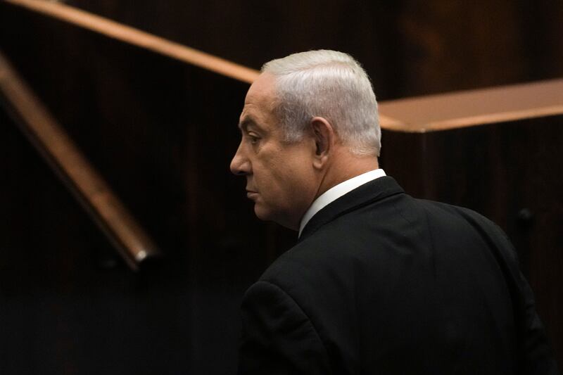 Former Israeli Prime Minister Benjamin Netanyahu. AP