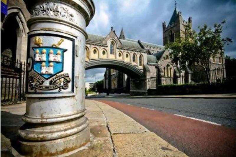 Christ Church Cathedral on Winetavern Street, linked by an enclosed bridge to the Synod Hall. Getty Images / Gallo Images