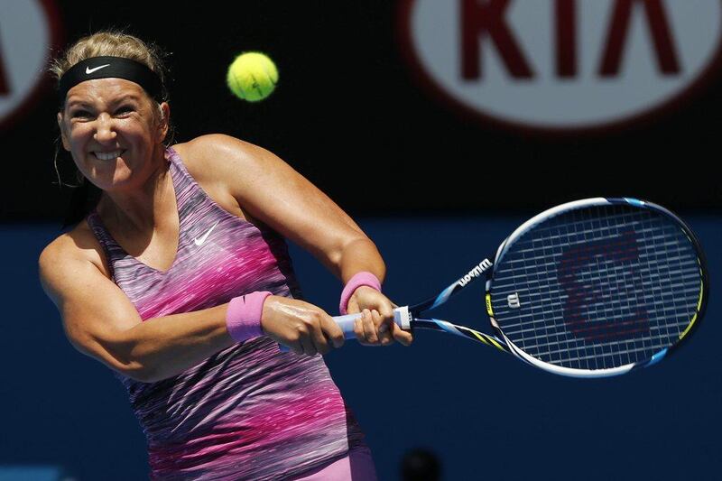 Victoria Azarenka is the prohibitive women's favourite at the Australian Open after two of the other top-3 seeds fell in the fourth round. Made Nagi / EPA