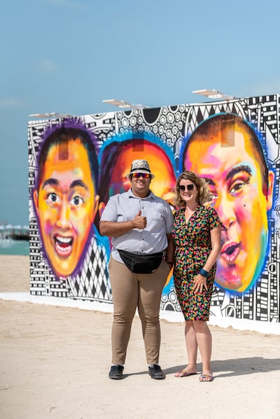 Abdulla Lutfi and Maddy Butcher partnered with Converse for the Dubai street art campaign. Photo: Converse