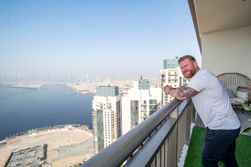 Ben admires the view over Dubai Creek