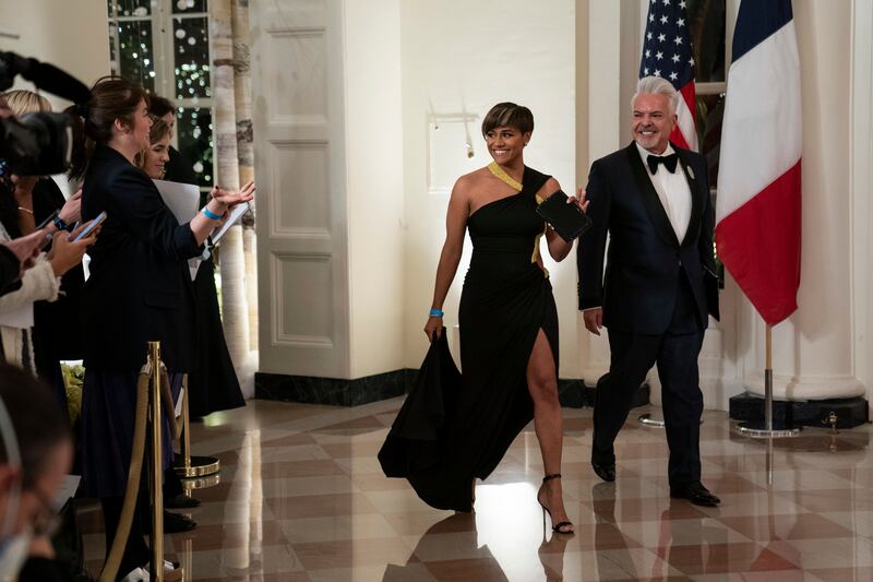 American activist Henry Munoz III and actress Ariana DeBose arrive. EPA