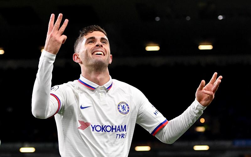 Chelsea's Christian Pulisic celebrates scoring his side's third goal of the game during the Premier League match at Turf Moor, Burnley. PA Photo. Picture date: Saturday October 26, 2019. See PA story SOCCER Burnley. Photo credit should read: Anthony Devlin/PA Wire. RESTRICTIONS: EDITORIAL USE ONLY No use with unauthorised audio, video, data, fixture lists, club/league logos or "live" services. Online in-match use limited to 120 images, no video emulation. No use in betting, games or single club/league/player publications.