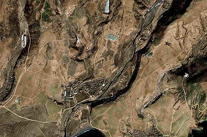 A satellite image showing the North Korean missile facility at Musudan, where the launch is expected to take place.