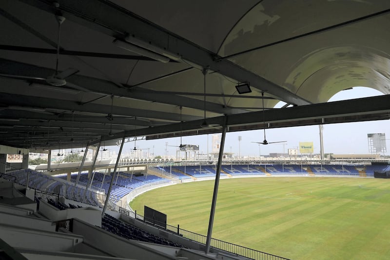 Sharjah, United Arab Emirates - Reporter: N/A. Sport. General view of Sharjah cricket stadium. Wednesday, June 24th, 2020. Sharjah. Chris Whiteoak / The National