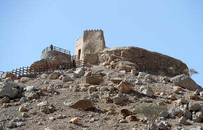 It's a long way to the top of Dhayah Fort – the staircase has 239 steps.  Pawan Singh / The National  