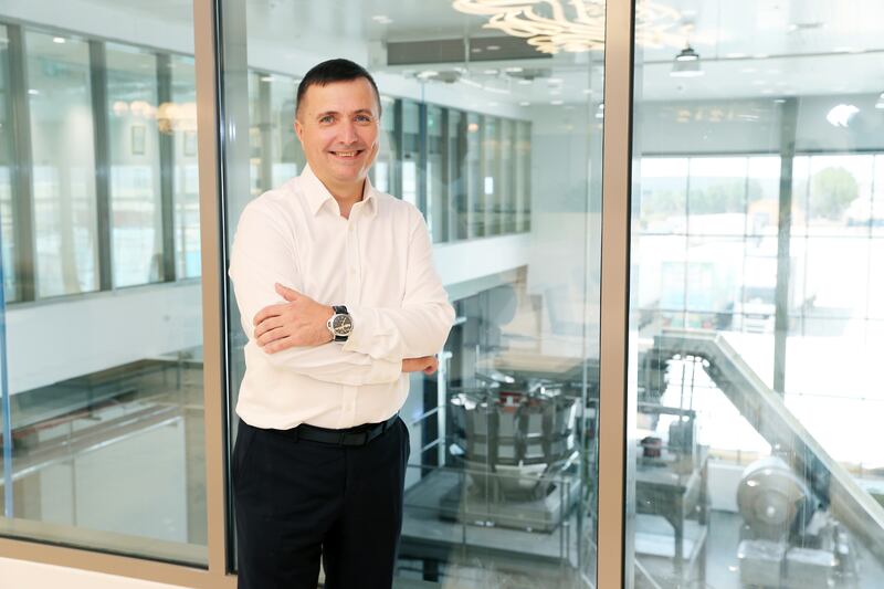 Andrey Dribny, chief executive of Iffco's culinary section, at the company's factory in Dubai Industrial City. Pawan Singh / The National