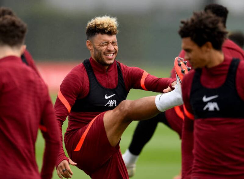 Alex Oxlade-Chamberlain during Liverpool's training session.