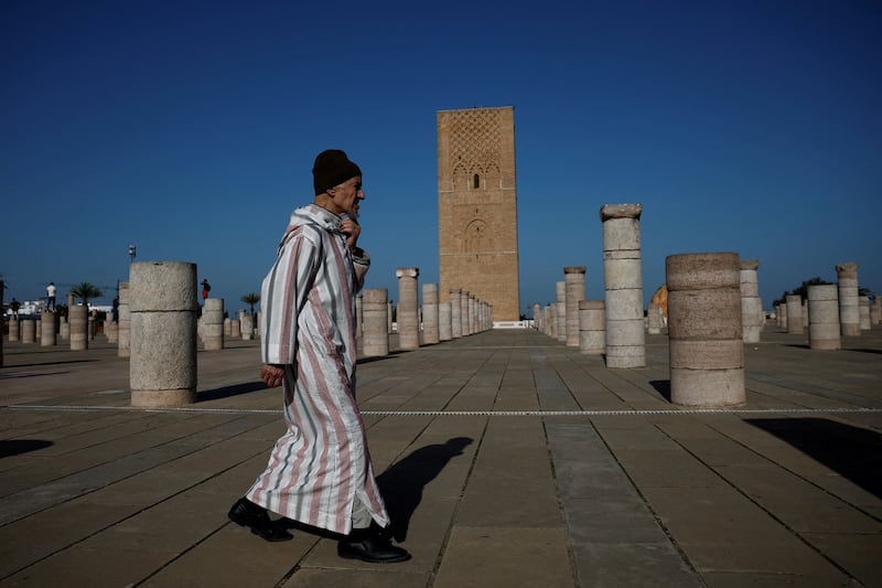 A walk near the Hassan Tower in Rabat