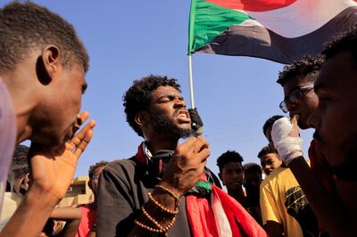 Anti-military protesters in Khartoum, Sudan. Reuters