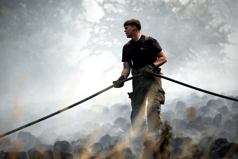 Multiple fires broke out across the UK during the hot weather. Getty Images