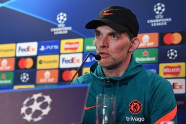 Chelsea FC manager Thomas Tuchel  speaks to the media during a press conference at Stamford Bridge in London, Britain, 05 April 2022.  Chelsea play Real Madrid in a UEFA Champions League quarter final 1st leg match at Stamford Bridge in London 06 April.   EPA / ANDY RAIN