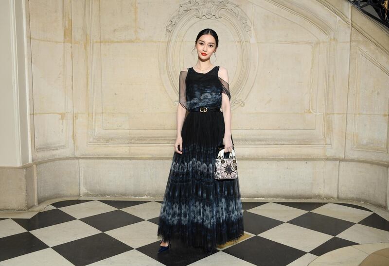 Angelababy attends the Christian Dior show (Photo by Pascal Le Segretain/Getty Images)