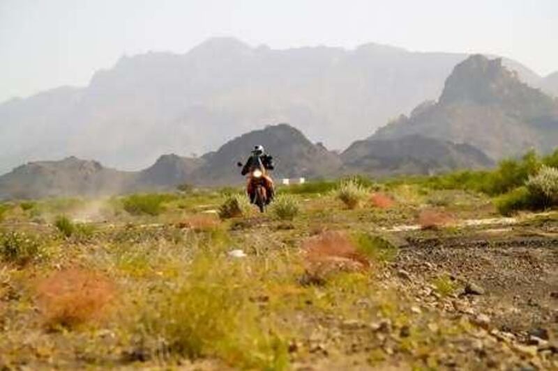 Riding the KTM 990 Adventure was "exhilarating and unforgettable" experience on a trip from Al Ain to Hatta through Oman.