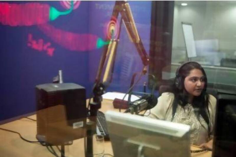 Morning show producer and news presenter Maliha Mumtaz took up the job as Radio Mirchi's news reader five months ago. Silvia Razgova / The National