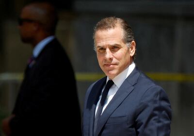 Hunter Biden, son of US President Joe Biden, departs from the federal court after a plea hearing on two misdemeanour charges of willfully failing to pay income taxes in Wilmington, Delaware, US, on July 26. Reuters