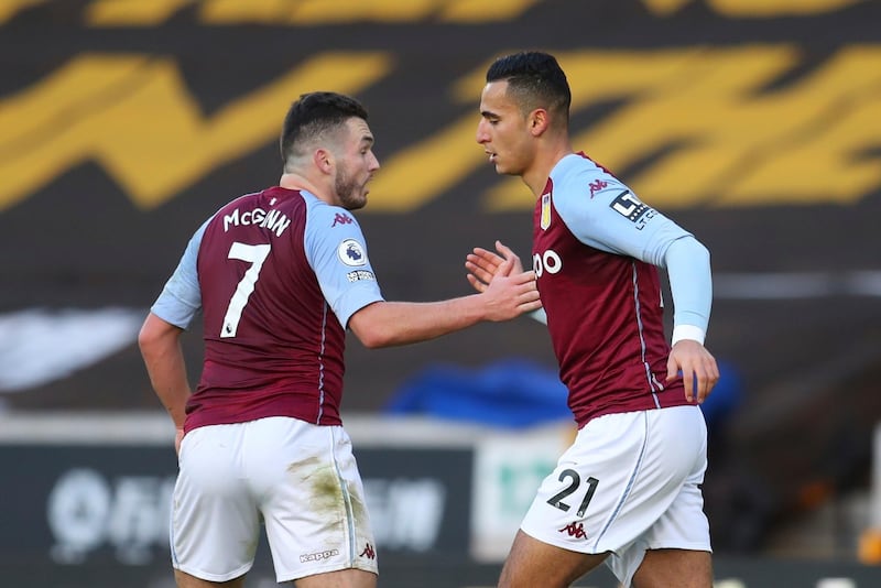 Centre midfield: John McGinn (Aston Villa) – Helped decide a derby by earning 10-man Aston Villa the injury-time penalty Anwar El Ghazi converted to beat Wolves. AP