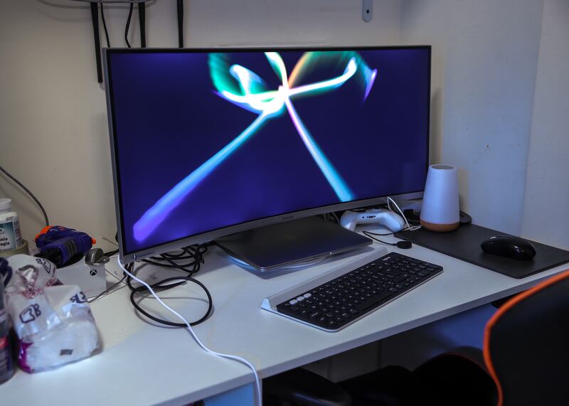 The study table in the children's room