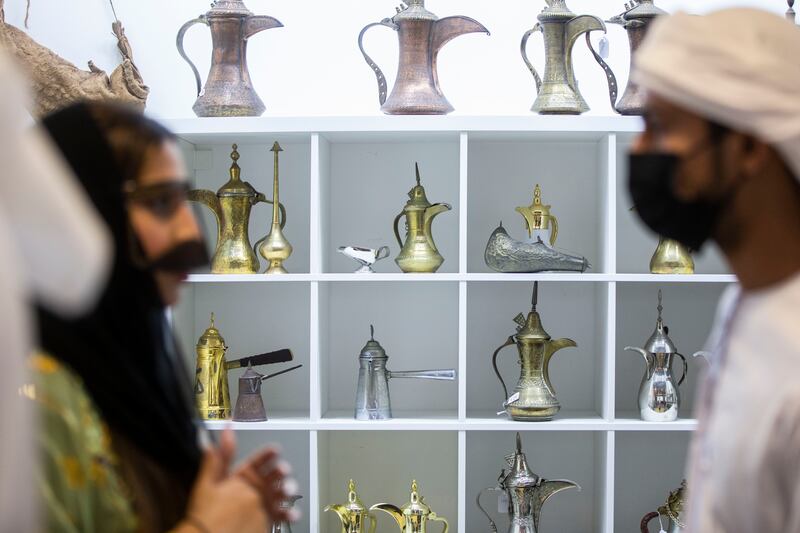 Varieties of coffee pots made of different metals.