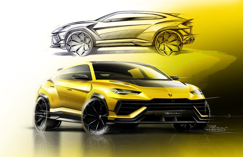 A design sketch of the Performante.