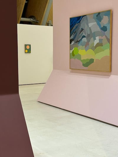 Between East and West marks the first time Adnan's works have been exhibited in Saudi Arabia. Photo: Ithra