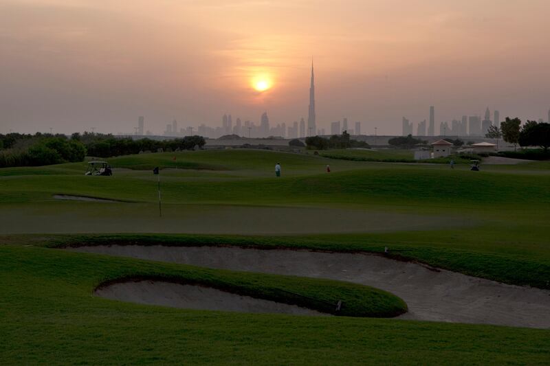 Dubai, United Arab Emirates, Oct, 20, 2012, Mena Tour, Al Badia Golf Club- Sunset at on the eve of the Mena Tour Stop at Al Badia Glolf Club, Oct. 20 2012. Mike Young / The National