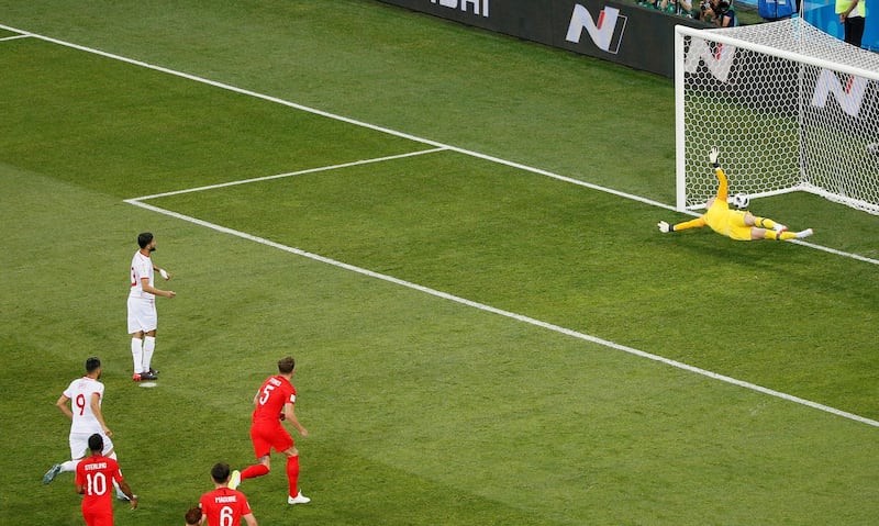 Match 14: Tunisia's Ferjani Sassi against England. Reuters