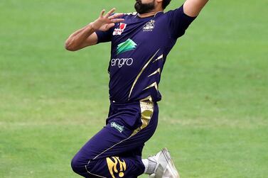 File photo of fast bowler Sohail Tanvir playing for Quetta Gladiators in the Pakistan Super League. Chris Whiteoak / The National