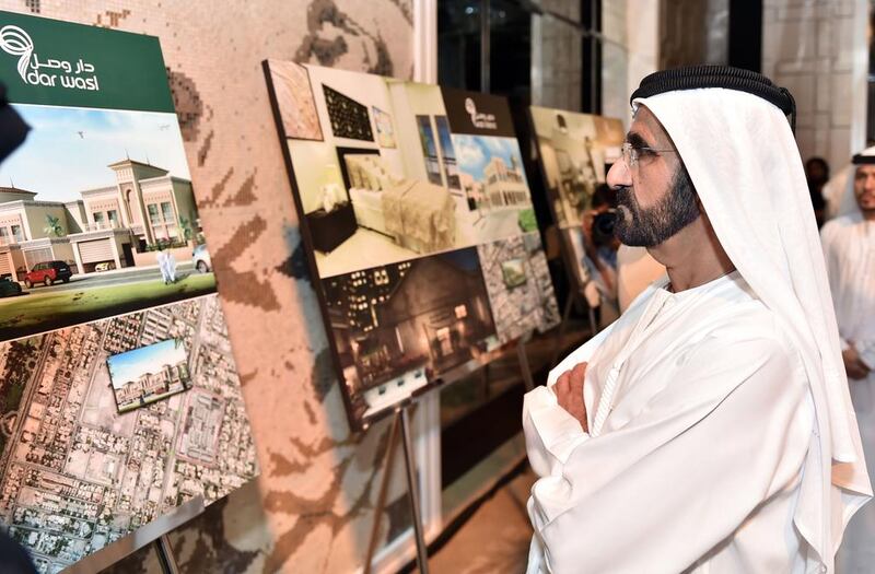 Sheikh Mohammed then viewed the model of Al Wasl Tower, which will rise on Sheikh Zayed Road and a model of the innovative Dubai Gate.