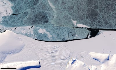 Ice shelves in the eastern Antarctic. Photo: Scott Polar Research Institute