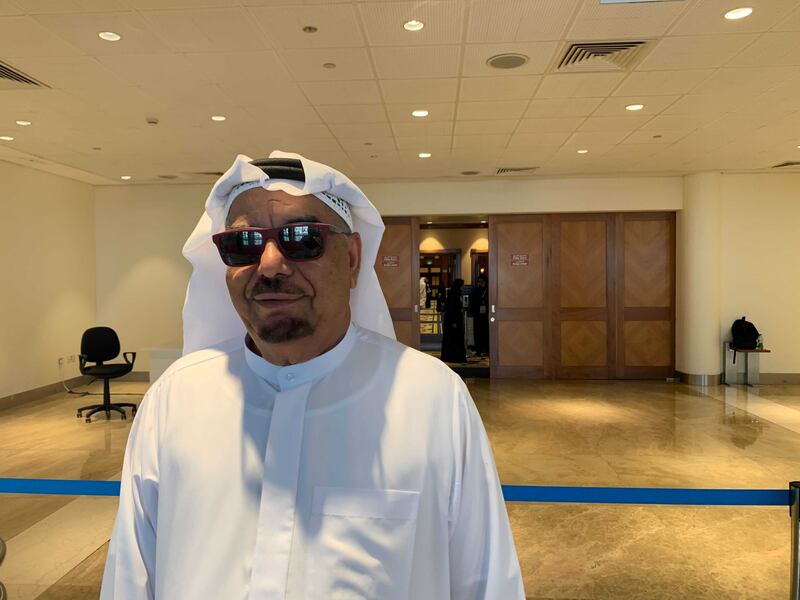 Early voter Ahmed Al Qasim at Dubai World Trade Centre. Ali Al Shouk / The National