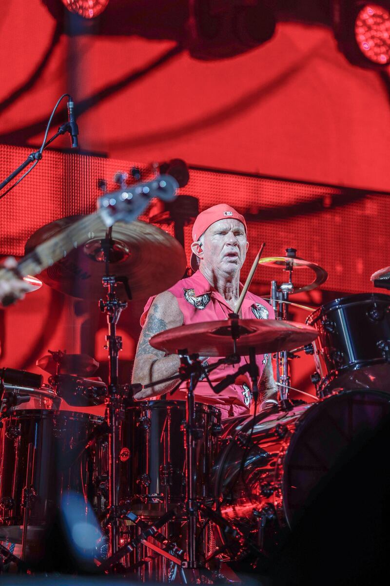 Abu Dhabi, United Arab Emirates, Red Hot Chilli Peppers at The Arena, Yas Island.
September 4, 2019.    Red hot Chilli    
Victor Besa / The National
Section:  NA
Reporter:  Saeed Saeed