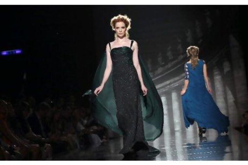 Gowns from Rami Al Ali's collection on view at the AltaRoma AltaModa Autumn/Winter 2011 show in July in Rome. Photos by Elisabetta A Villa / Getty Images