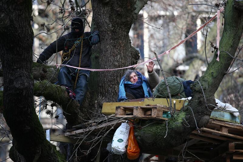 Activists are occupying trees as well as the tunnels underneath Euston Square Gardens. Getty Images