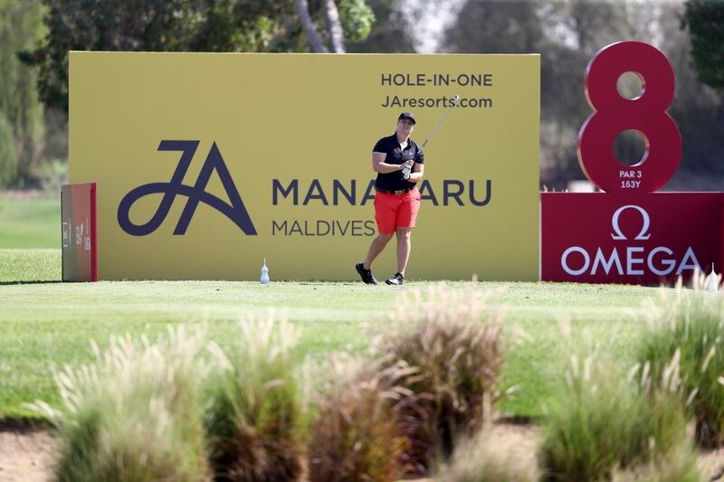 Caroline Hedwall on the 8th hole. Getty