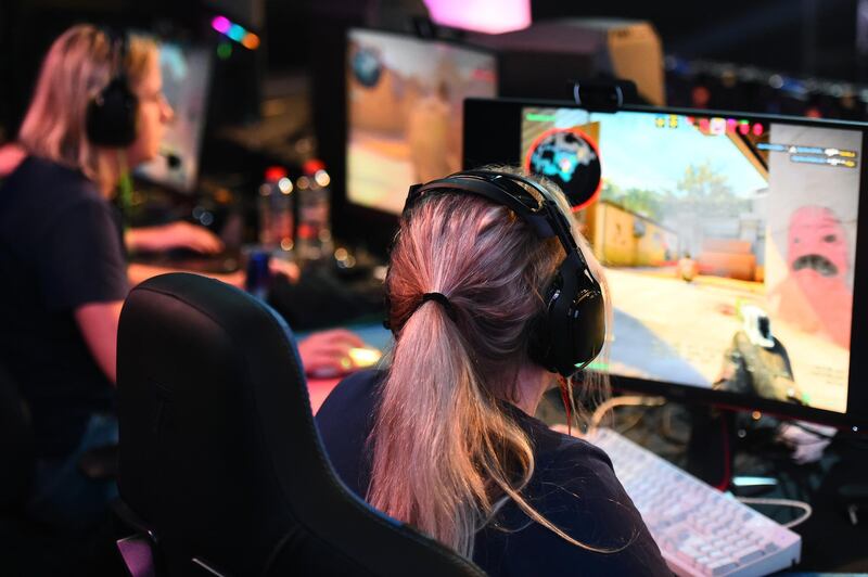 Gamers in action on February 21, 2020. Getty Images